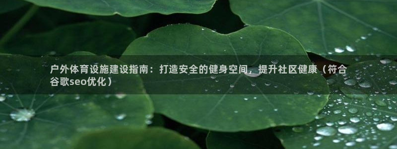 意昂体育3平台是正规平台吗：户外体育设施建设指南：打